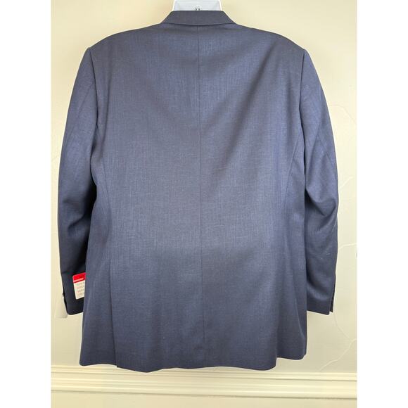 Bocaccio Uomo Navy Stretch 3-Piece Suit Blazer Vest Pants 44R New With Tags - Picture 5 of 12